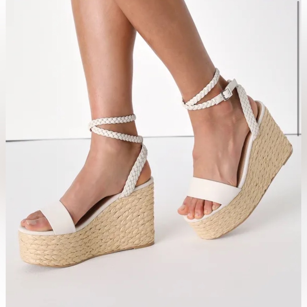 Lulus Ankle Strap Espadrille Wedge
